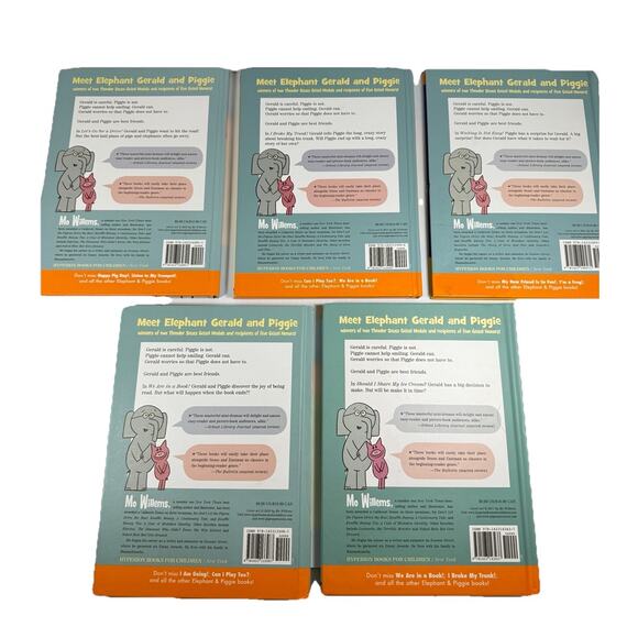 Elephant & Piggie 5 Book Lot Hard Cover Mo Willems Childrens Books Friendship - Picture 2 of 9